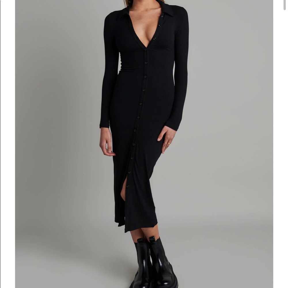 Collared button down dress